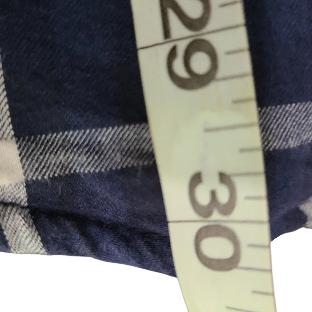 Slate & Stone Mens Plaid Quilted Lined Snap Front Shirt Jacket Blue White Size M